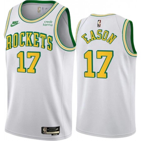 Män Houston Rockets Tröja Tari Eason 17 Nike 2022-23 Classic Edition Vit Swingman